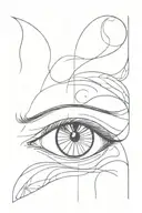 Suminagashi Eyes tattoo design idea