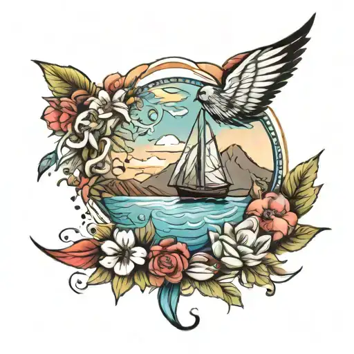 Fethiye Calis Beach tattoo design idea