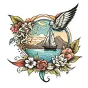 Fethiye Calis Beach tattoo design idea