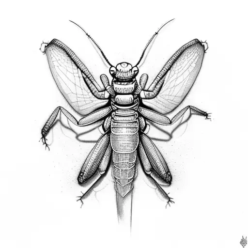 dark praying mantis  threatening super detailed  tattoo design idea