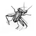 dark praying mantis  threatening super detailed  tattoo design idea