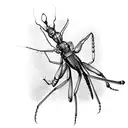 dark praying mantis  threatening super detailed  tattoo design idea