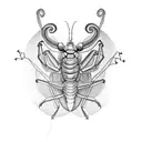 dark praying mantis  threatening super detailed  tattoo design idea