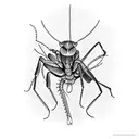 dark praying mantis  threatening super detailed  tattoo design idea