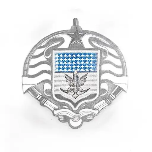 Army, flag, ordnance, rifle, dog tags, boots tattoo design idea