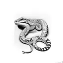  rattle Snake tattoo design idea