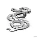  rattle Snake tattoo design idea