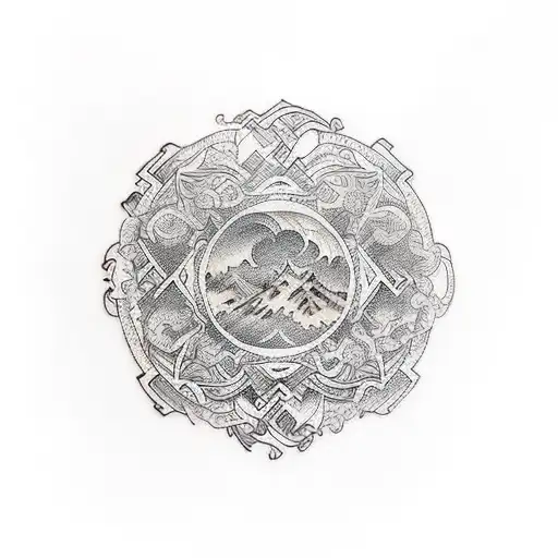 Atlas tattoo design idea