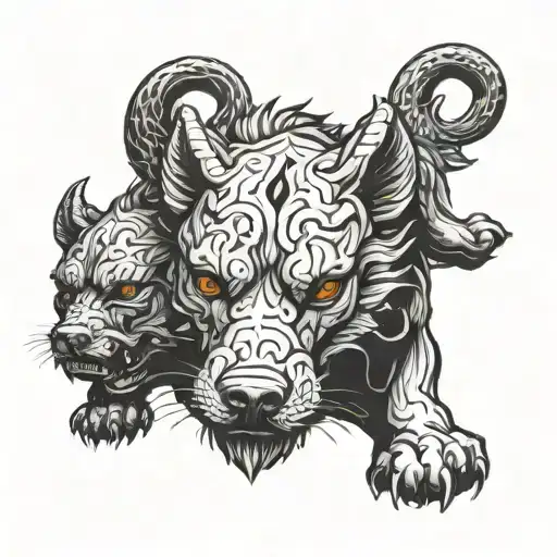 Cerberus tattoo design idea