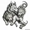Cerberus tattoo design idea