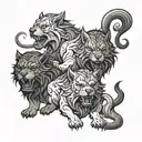 Cerberus tattoo design idea