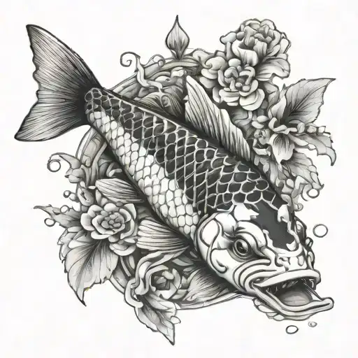 pez koi tattoo design idea