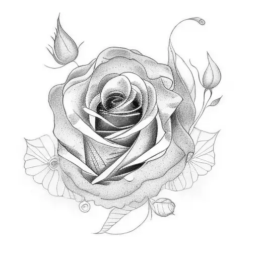 Create a tattoo design inspired by your favorite poem or quote, incorporating elements of nature and roses to symbolize growth and self-discovery. tattoo design idea