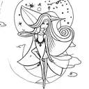 Stack of Books with Fairies tattoo design idea