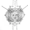 chains around arms tattoo design idea