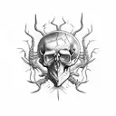 Scorpions Skull tattoo design idea