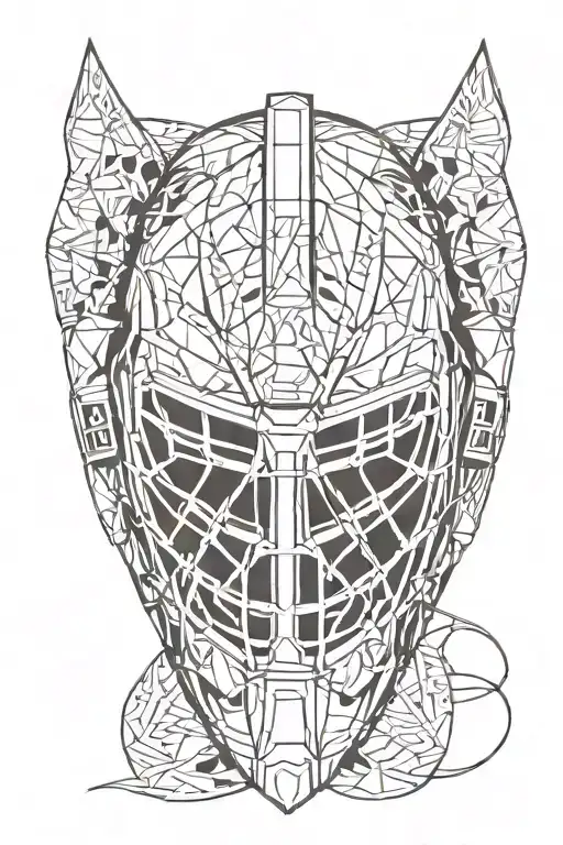 hockey goalie mask tattoo design idea