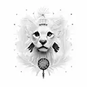 name Destiny , dandelion , libra tattoo design idea