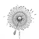 name Destiny , dandelion , libra tattoo design idea