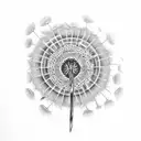 name Destiny , dandelion , libra tattoo design idea