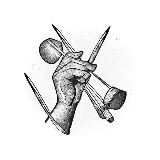drumstick drummer tattoo design idea