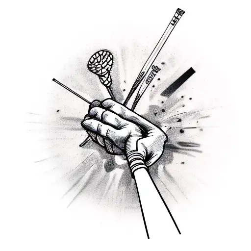 drumstick drummer tattoo design idea