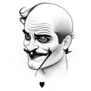 joaquin phoenix joker with a revolver tattoo design idea