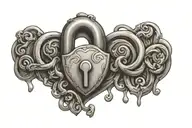 heart shaped lock tattoo design idea