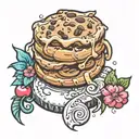 cookie tattoo design idea