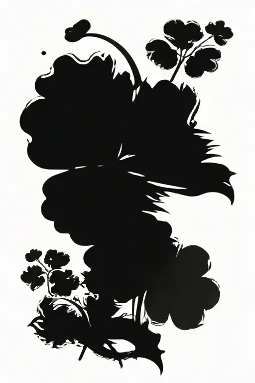 four leaf clover made tattoo design idea