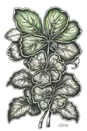 four leaf clover made tattoo design idea