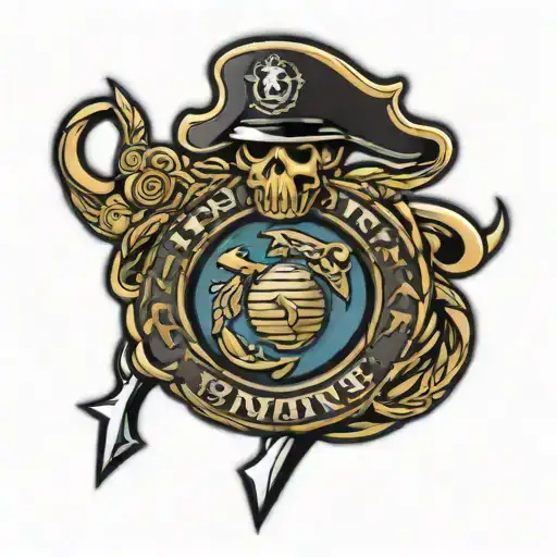 USMC logo tattoo design idea