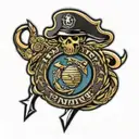 USMC logo tattoo design idea