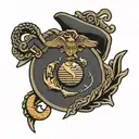 USMC logo tattoo design idea