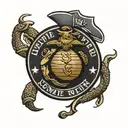 USMC logo tattoo design idea