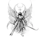 St Michael the archangel tattoo design idea