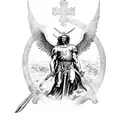 St Michael the archangel tattoo design idea