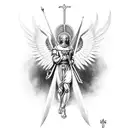 St Michael the archangel tattoo design idea