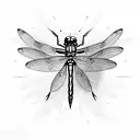 dragonfly setting on fire tattoo design idea