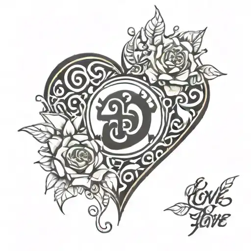 unconditional love symbol tattoo design idea