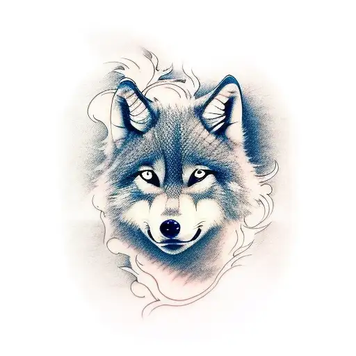baby wolf named Luca  tattoo design idea