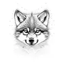 baby wolf named Luca  tattoo design idea