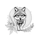 baby wolf named Luca  tattoo design idea