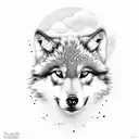 baby wolf named Luca  tattoo design idea