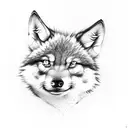 baby wolf named Luca  tattoo design idea