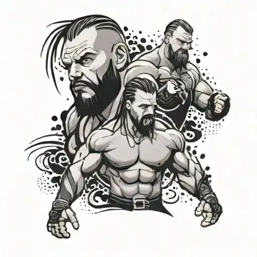 WWE tattoo design idea