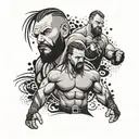 WWE tattoo design idea