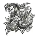 WWE tattoo design idea