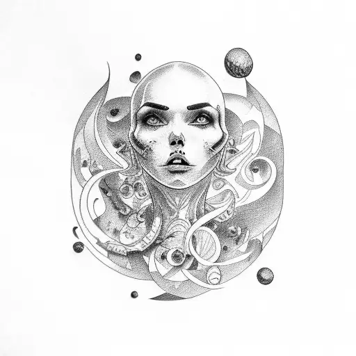 number 3 with 70s style font tattoo design idea