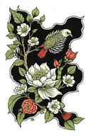 magnolia poppy cactus succulent cardinal bird cockatiel bird salamander reptile frog box turtle tattoo design idea